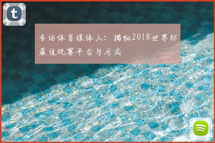 专访体育媒体人:揭秘2018世界杯最佳观赛平台与方式
